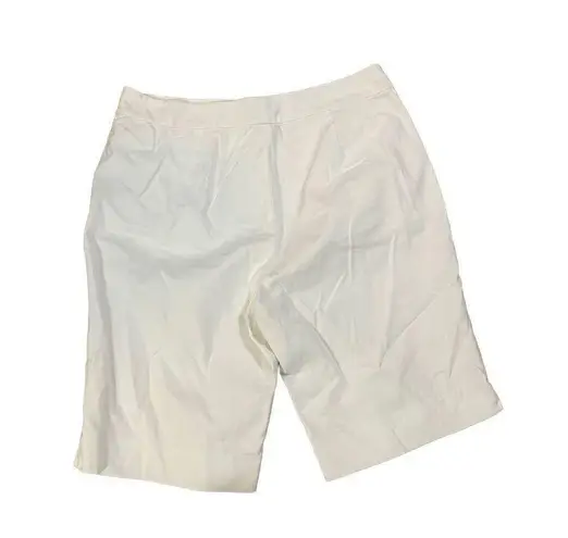 Ralph Lauren Lauren  Petite white womens chino high rise shorts 10” inseam size 1