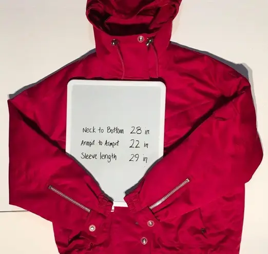 Anne Klein  Red Hoodie Women’s Jacket - lightweight- Gore Tex - size Sm