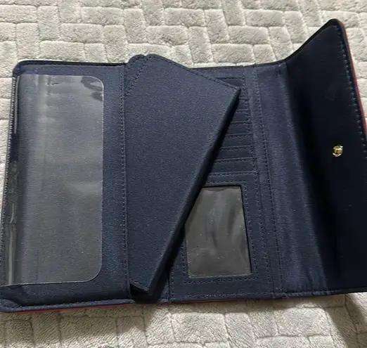 Tommy Hilfiger  Wine Red Wallet & Checkbook Cover