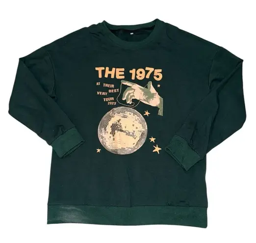 The 1975 at their very best tour 2023 green graphic crewneck women’s medium