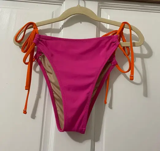 Shade & Shore  pink and orange bikini bottom size medium 