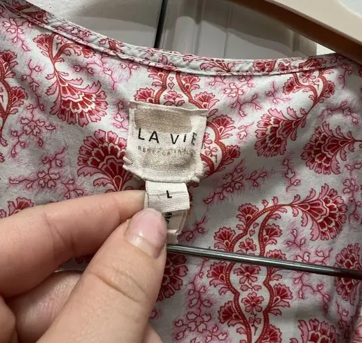 Rebecca Taylor La Vie Pink Wave Paisley Jumpsuit Size Large $295