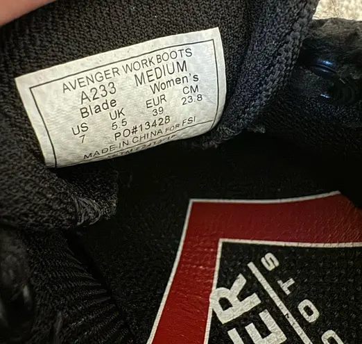 Avenger Work Shoes Black Women Size 7