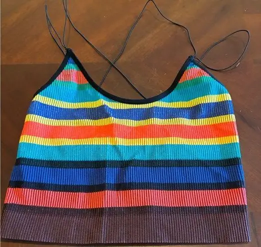 Urban Outfitters Striped Stretchy Crop Tank