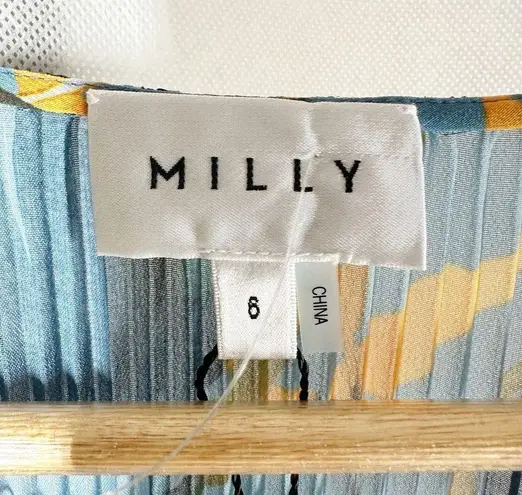 Milly Elle Pleated Floral Mini Dress Size 6