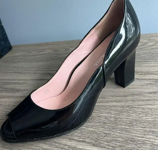 Taryn Rose Black Patent Leather Peep Toe Heels - Pumps GUC - Size 9 - Fierce