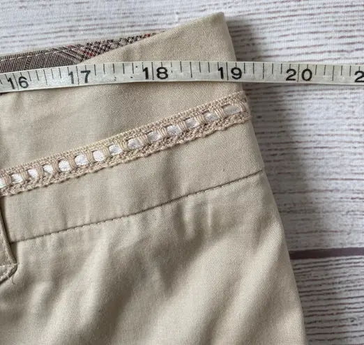 Hybrid women 14 cotton blend chino Bermuda shorts tan