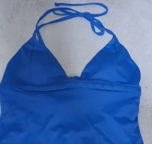 ANDIE The Lagos One Piece Blue Halter Adjustable Cheeky Bottom M New