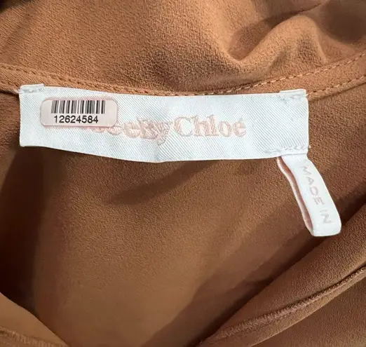 See By Chloe Brown Bow Blouse Size 36 FR $325