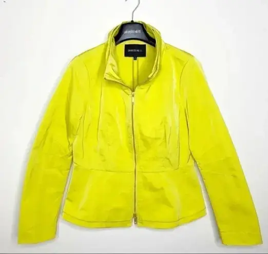 Lafayette 148 New York Zip Jacket Reva Sugarcane Polyester Jacket Blazer Size 6