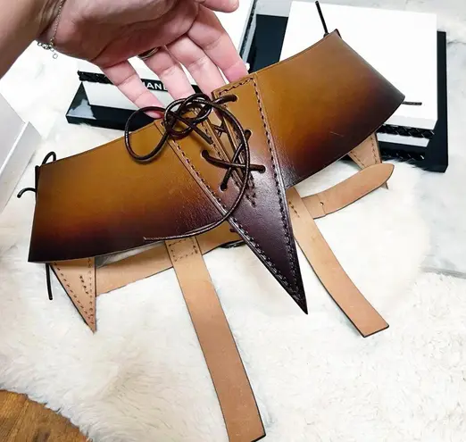 Tom Ford Authentic Rare RUNWAY Corset Strappy Brown Belt