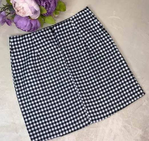 love on a hanger NWT  Black and White Buffalo Plaid Mini Skirt