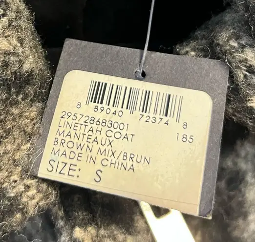 Club Monaco Coat Women's Linettah Brown Mix Animal Print Full Zip Coat Sz S NWT