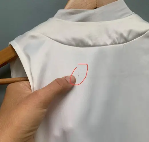 Nanushka Satin Sleeveless Blouse in White M Size M