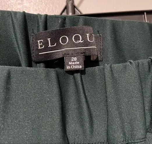 Eloquii Dark Green Pull On Tapered Pants Size 28