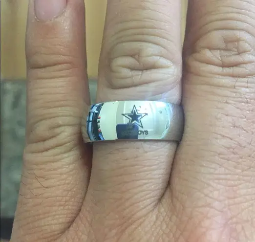 8mm Silver Dallas Cowboys Ring