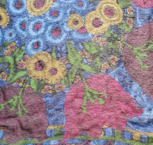 Kenzo Scarf Floral Women's Large Semi Sheer Handkerchief Vintage