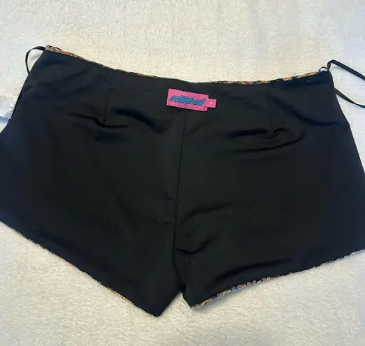 Edikted Leopard Sequin Micro Shorts