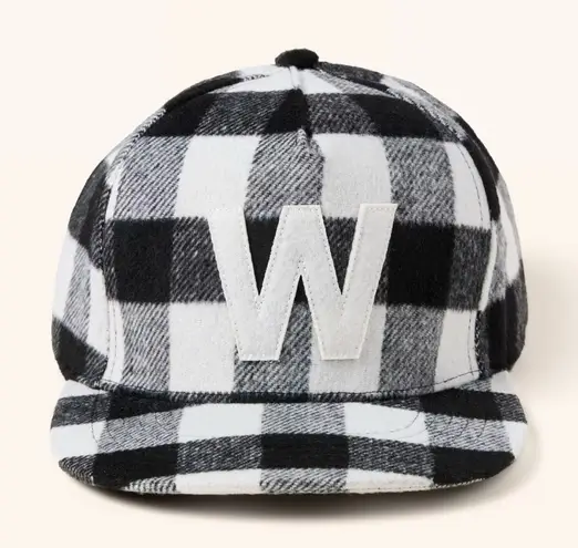Woolrich Adult nwt Buffalo Check Flat Brim Hat - x Target Black/White