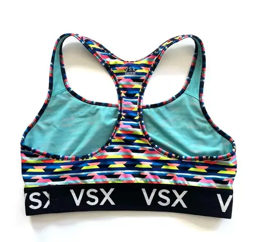 VSX Sport Victoria's Secret Racerback Sports Bra Multicolored Geometric L Black Size L