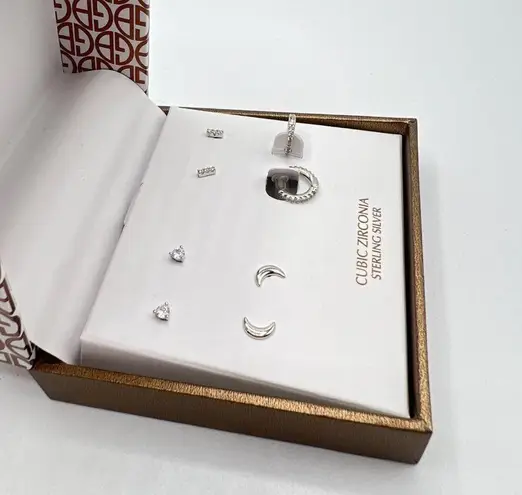 Giani Bernini 4-Pc. Set Cubic Zirconia Hoop & Stud Earrings in Sterling Silver M