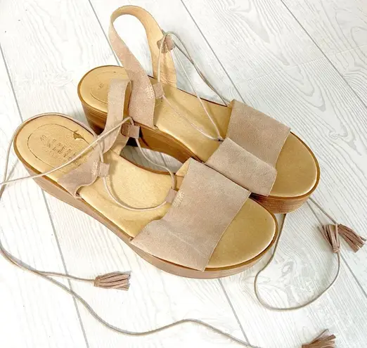 barney's new york Leather Lace Up Sandals