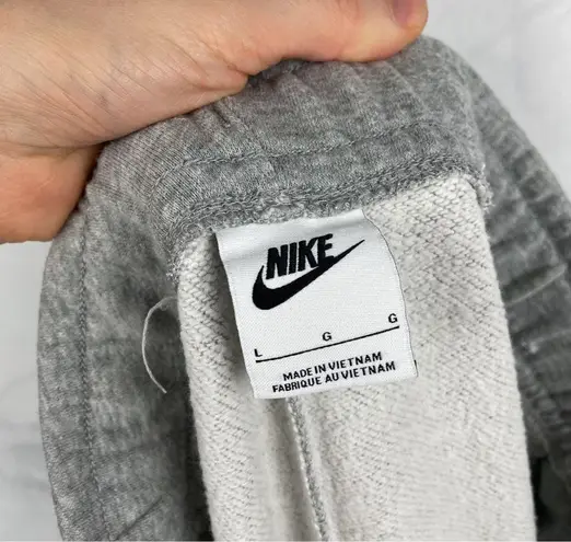 Nike Sportswear Club Fleece Wide Leg High Waisted Jogger Sweatpants Gray NSW L