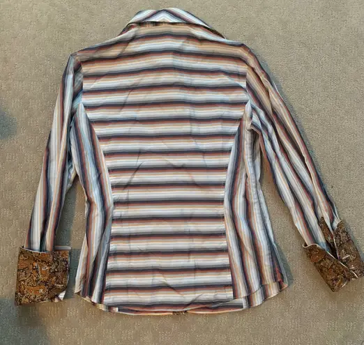 Eye striped business button up dress shirt