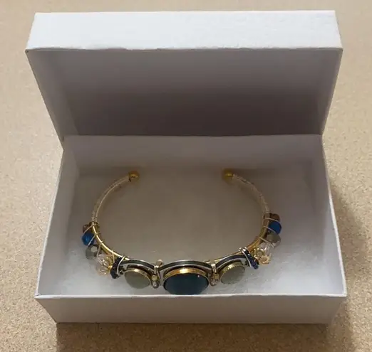 LIZTECH Blue Cosmic Sisters Cuff Wired Bracelet.