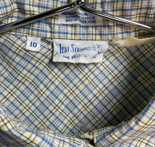 Levi's VINTAGE Levi Strauss & Co Snap Button up Plaid Shirt in Size 10