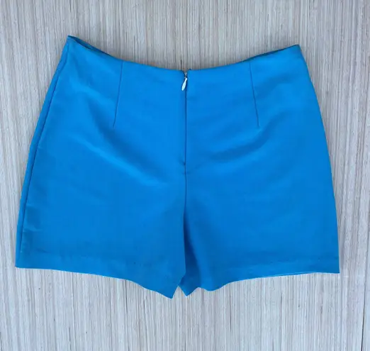 Elisabetta Rogiani custom handmade light blue high rise booty shorts hot pants M Size M