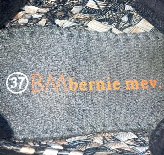 Bernie Mev Tan, Black & White BM . Woven Slip On Sneakers Size 6.5