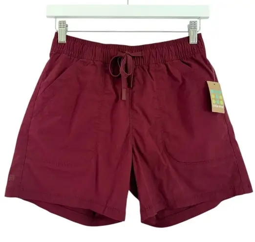 Title Nine NWT Women’s Scout Ripstop Shorts 5” Red Maroon Size XS