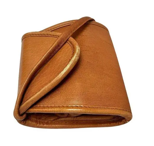 Hobo International RARE Vintage Tan Brown Leather Mini Pouch Crossbody Bag