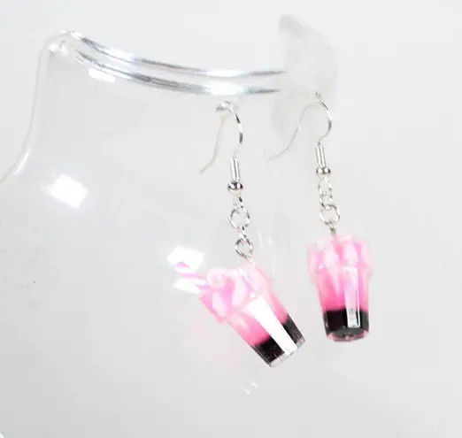 Handmade Snack Attack Earring Set – Acrylic Earrings – Milkshake, Burger & Pizza