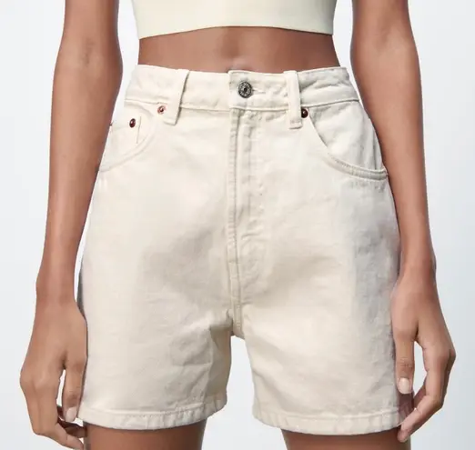 ZARA High Waisted Denim Shorts