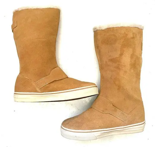 Vans  Boots Reily Tan Tall Suede Leather Boots Women's Women’s Size 8.5