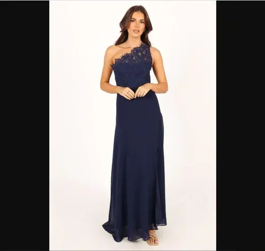 Petal and Pup Diana Navy Blue Lace Maxi Dress S