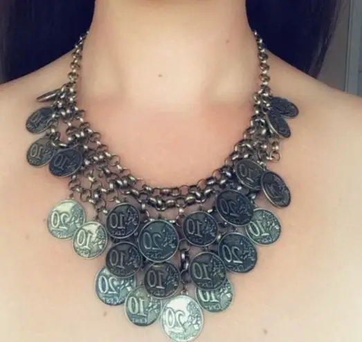 Lexico Fashion $120 Big Spender Copper Cent Charm Necklace