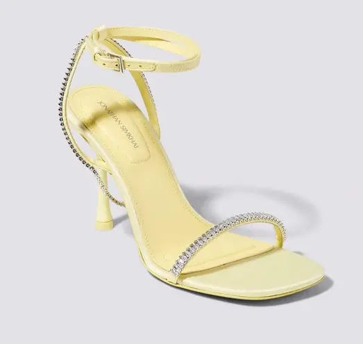 Jonathan Simkhai Luxon Crystal Harness Sandals in Daffodil Size 41 EXCELLENT! Yellow