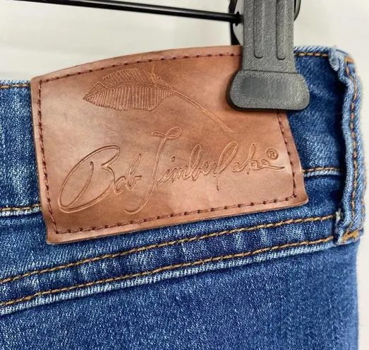 Bob Timberlake Floral Embroidered Patchwork Blue Denim Jeans Womens Size 10