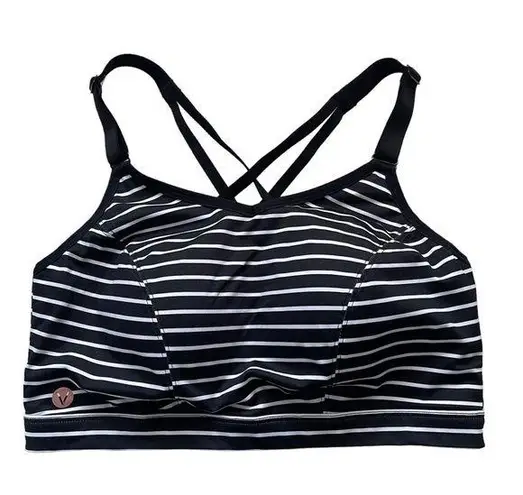 Lane Bryant Livi Active Women’s Sports Bra Striped Plus Size 38DDD Strappy Yoga