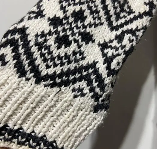 Chunky Knit Christmas Reindeer Fair Isle Sweater Size Small Vintage Glenover