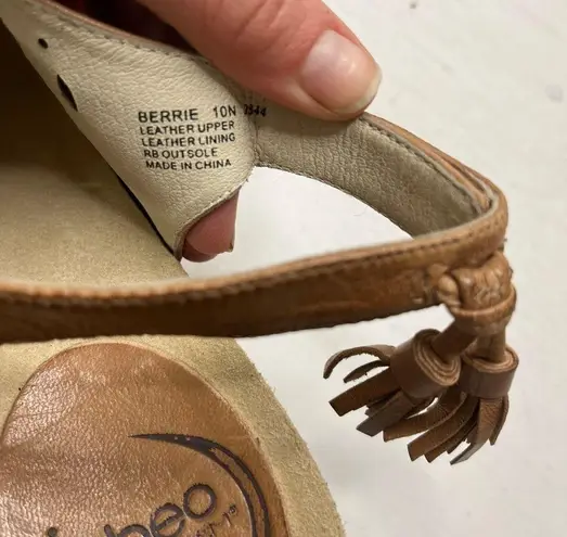 Abeo BIO system BERRIE Stacked Heeled Platform Slingback Sz 10 Neutral