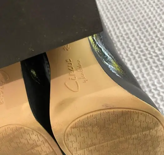 Circus by Sam Edelman Black Punk Stace Flare Heel Platform Chelsea Boot Sz 7.5