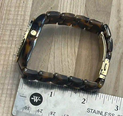 Fossil Ladies Watch Crystal Accents Bronze Copper Dial Tortoise Shell Bracelet