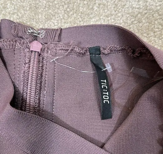 Tic Toc NWOT Purple Mini Women Stretchy Bodycon Skirt Size Small