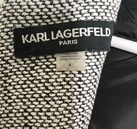 Karl Lagerfeld  Paris Tweed Dress Grey Black  Size 4