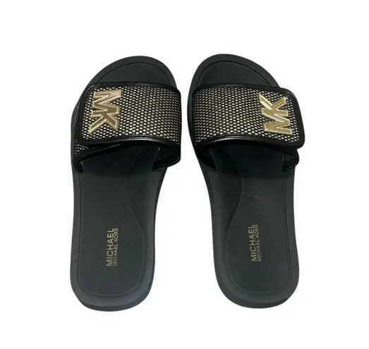 ✨Michael Kors MK Logo Slide Sz 7 Sandals✨ Black