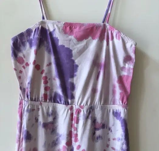 Purple Pink Tie Dye Bodysuit Romper Size XL